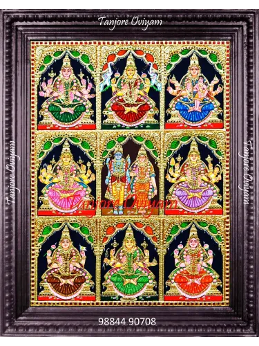 asthalakshmi tanjore painting